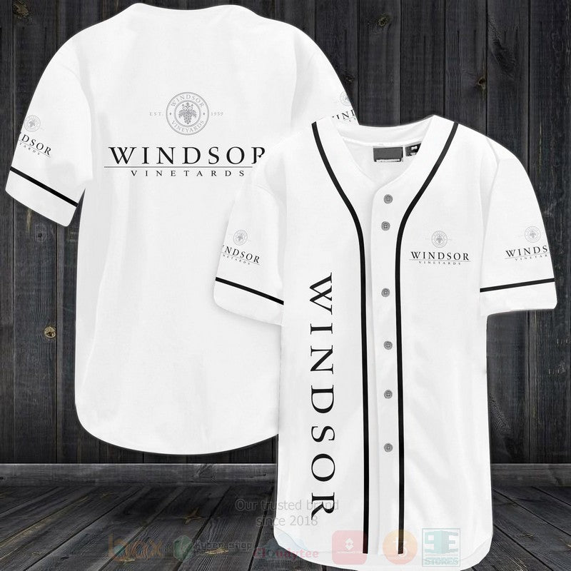 FASHION Windsor Vineyards Baseball Jerseys Botton Shirt