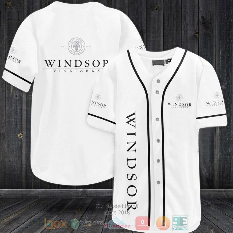 Windsor Vineyards white Baseball shirt