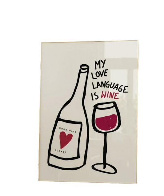 Wine Art Print, Wine Illustration, Kitchen Art Print, Cocktail Print, Minimalist Art, Dining Room Art, Trendy Print,...
