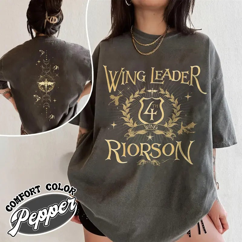 Wing Leader Xaden Riorson Shirt Fourth Wing Merch Fourth Wing Dragon Shirt Dragons T-Shirt Basgiath War College Tee...