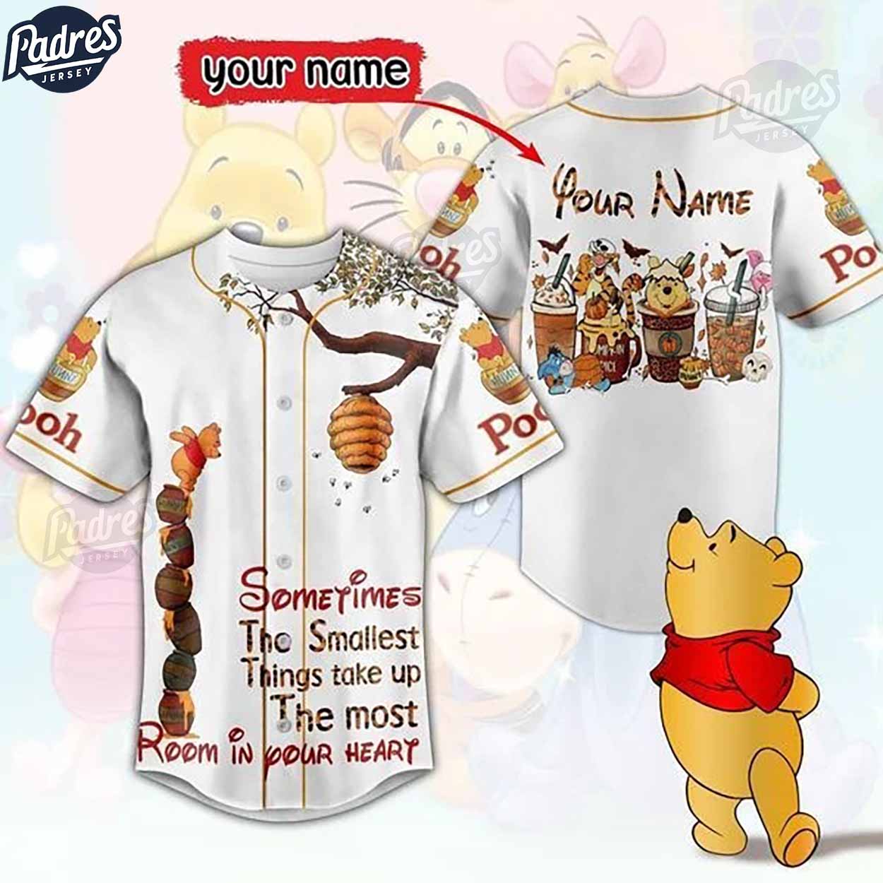 Winnie The Pooh Quotes Personalized Baseball Jersey - Padres Jersey Oasis: Elevate Your Baseball Style Game T-Shirts,...