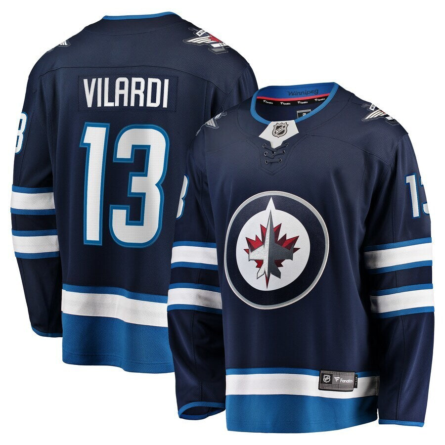 Winnipeg Jets #13 Gabriel Vilardi Home Premier Breakaway Player Jersey - Navy