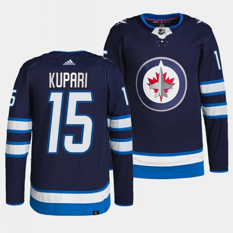 Winnipeg Jets #15 rasmus kupari home authentic pro primegreen navy jersey