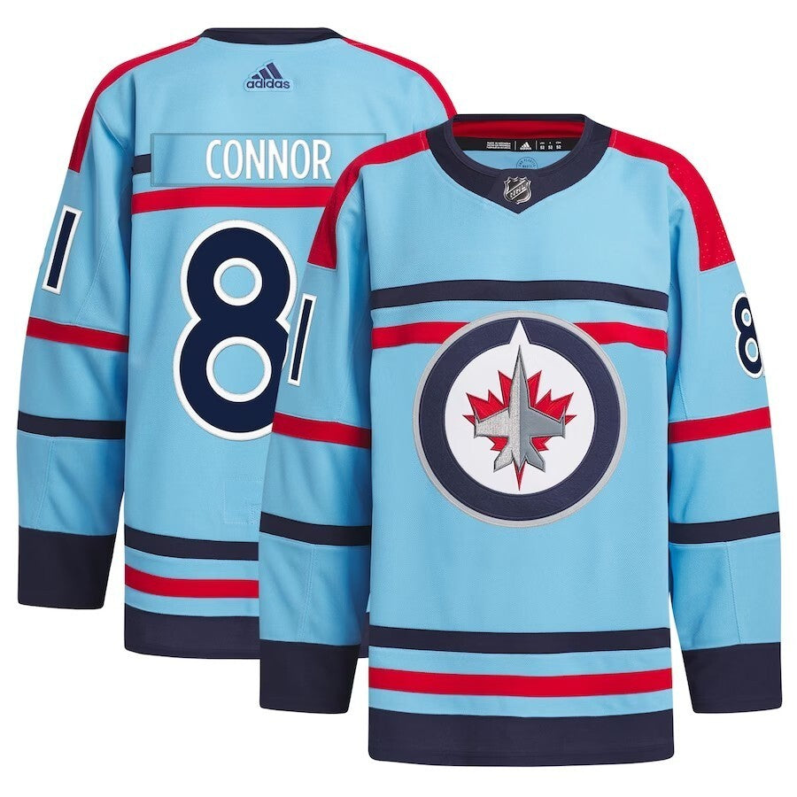 Winnipeg Jets #8 Kyle Connor Anniversary Primegreen Authentic Player Jersey - Light Blue