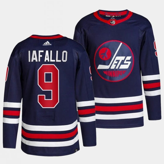 Winnipeg Jets #9 alex iafallo alternate authentic pro primegreen navy jersey