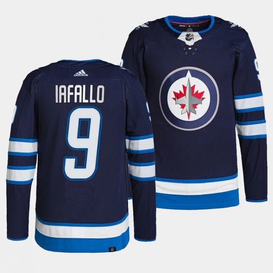 Winnipeg Jets #9 alex iafallo home authentic pro primegreen navy jersey