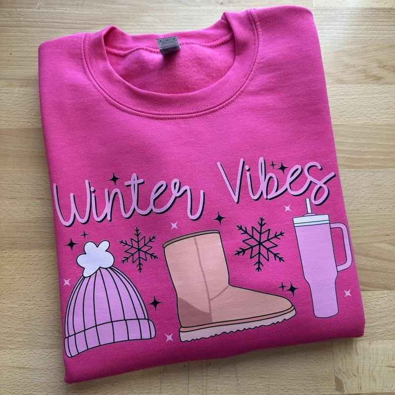 Winter Vibes Gildan Sweatshirt T-Shirts, Hoodie | WearSparks.com