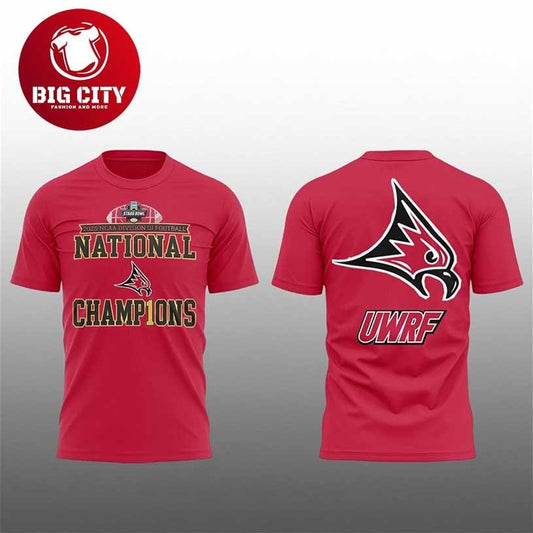 Wisconsin River Falls Falcons 2025 Division III National Champions Two Sided Shirt