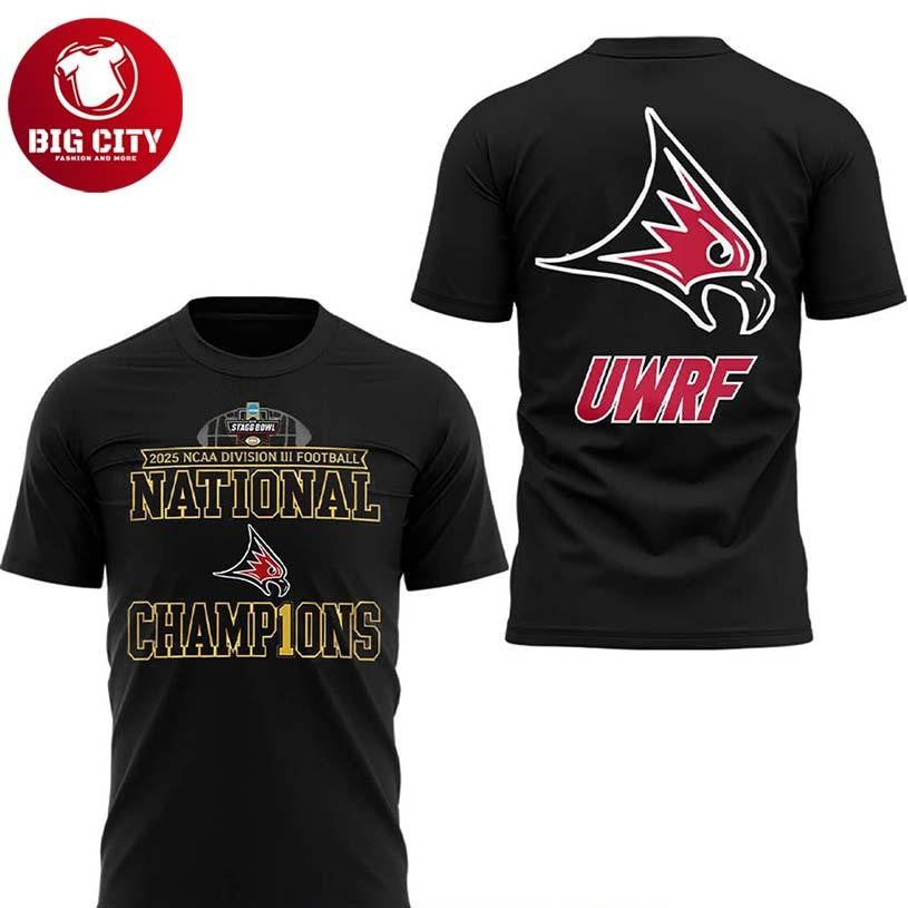 Wisconsin-River Falls Falcons NCAA Division III National Champions 2025 Two Sided Shirt