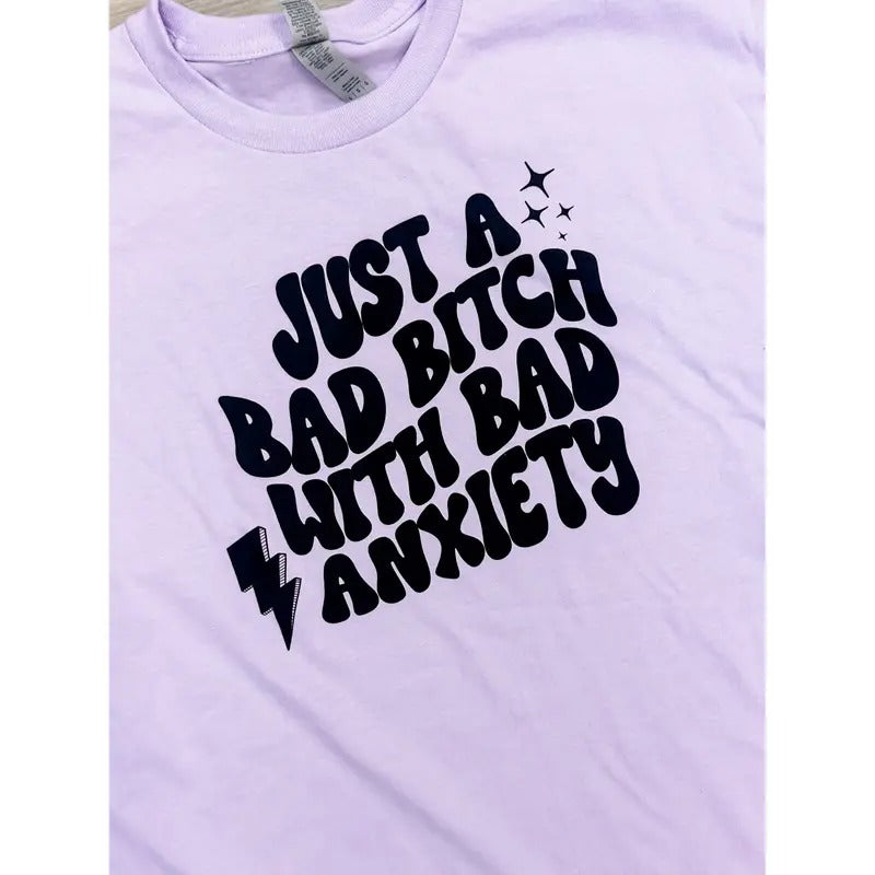 With Bad Anxiety Graphic Tee Hoodie, Sweatshirt | WearSparks.com