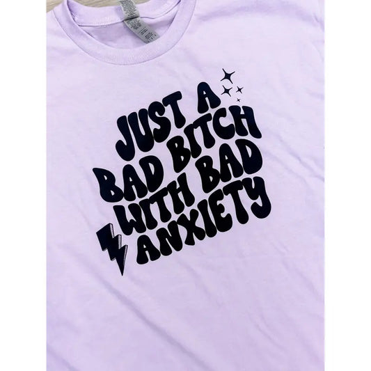 With Bad Anxiety Graphic Tee Hoodie, Sweatshirt | WearSparks.com
