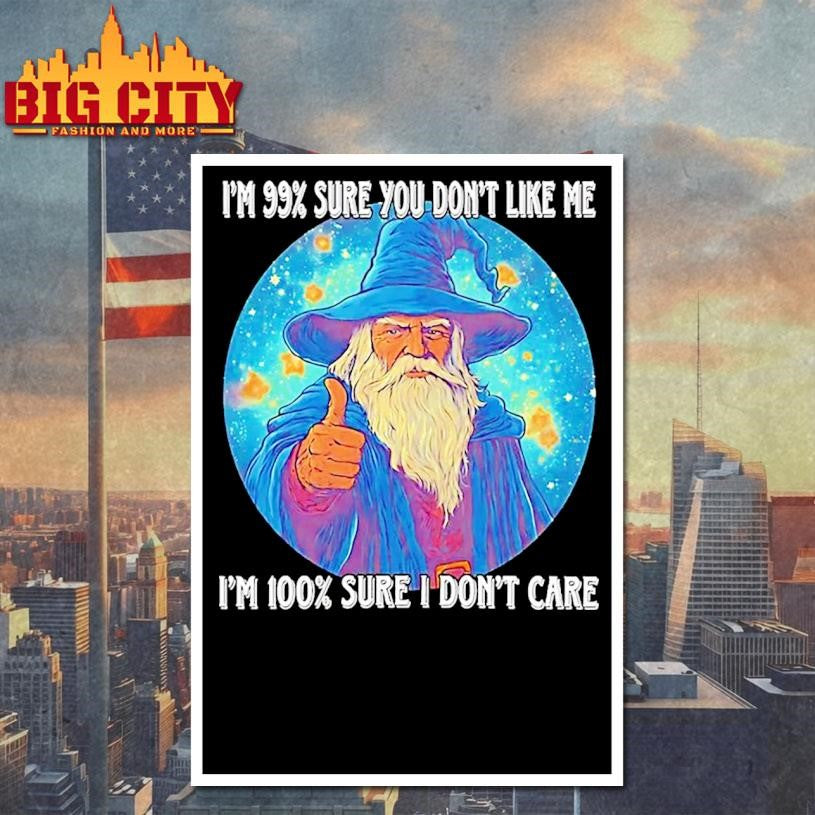 Wizard Im 99 Sure You Dont Like Me Im 100 I Dont Care Shirt