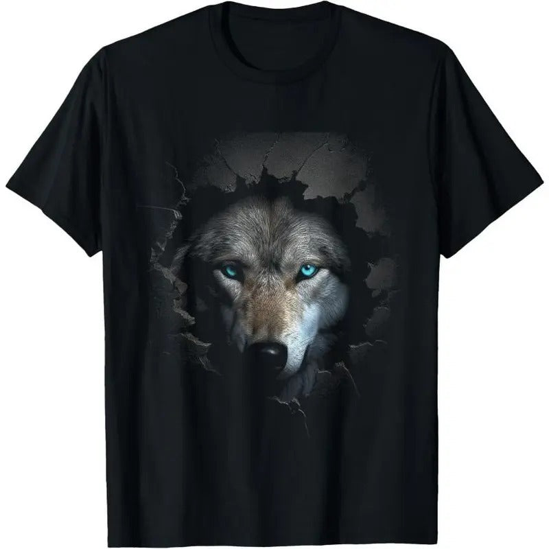 Wolf Blue Eyes Artwork | Wall Animal Motif Wolf T-Shirt Hoodie, Sweatshirt | WearSparks.com