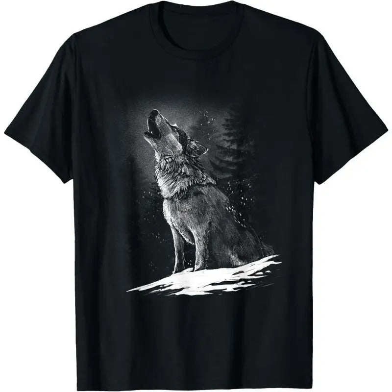 Wolf Hunting Ground, Icy Moon Forest wildlife T-Shirt Hoodie, Sweatshirt | WearSparks.com