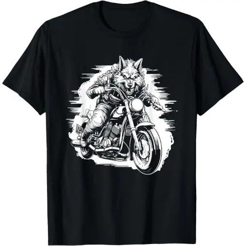 Wolf Motorcycle Animal Wolves - Wildlife Wolf T-Shirt Made in USA Hoodie, Sweatshirt | WearSparks.com
