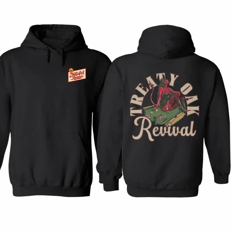 Treaty Oak Revival Tour In New Braunfels Classic Ver2 2 Sided Hoodie/Sweatshirt/T-Shirt, For Men/Women