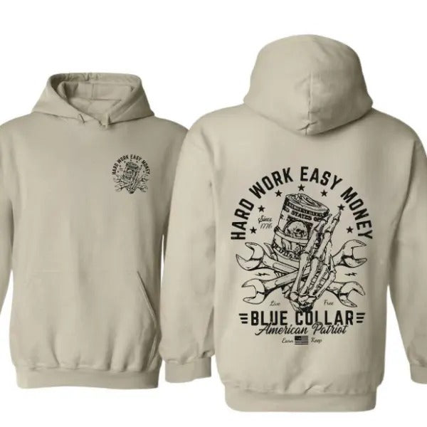 Hard Work Easy Money 2 Sided Hoodie/Sweatshirt(No Hood)/T-Shirt, For Men/Women