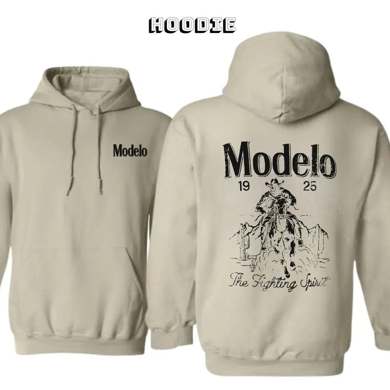 Modelo Fighting Spirit Unisex 2 Sides Hoodie/Sweatshirt/T-Shirt, For Men/Women