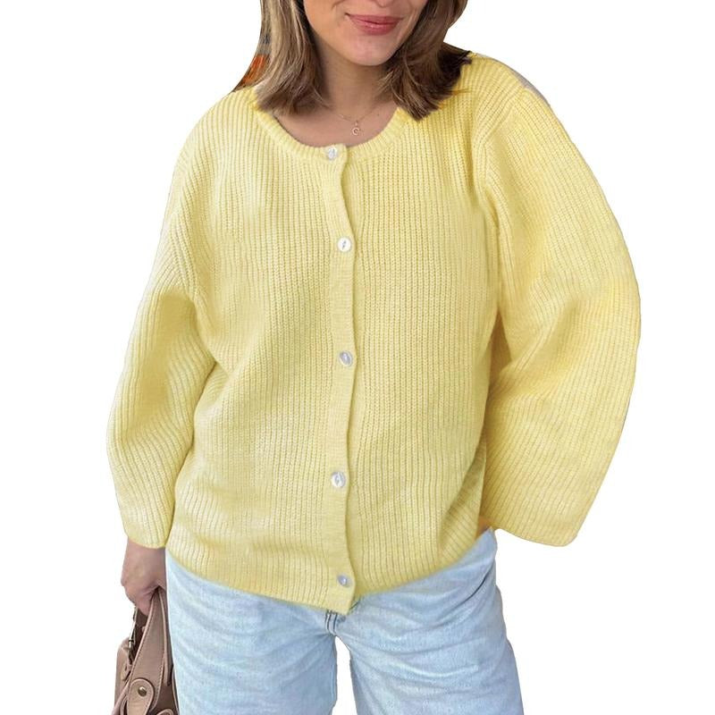 Women Button down Sweaters Casual Lightweight Long Sleeves Knit Cardigans Warm Fall Knitwear for Streetwear T-Shirts,...