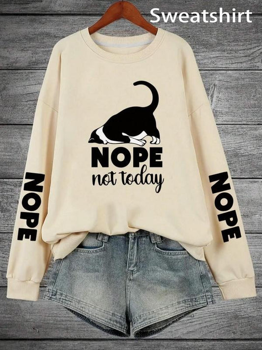 Women's Animal & Letter Print Drop Shoulder Thermal Lined Sweatshirt, Casual Long Sleeve Round Neck Pullover for Fall &...