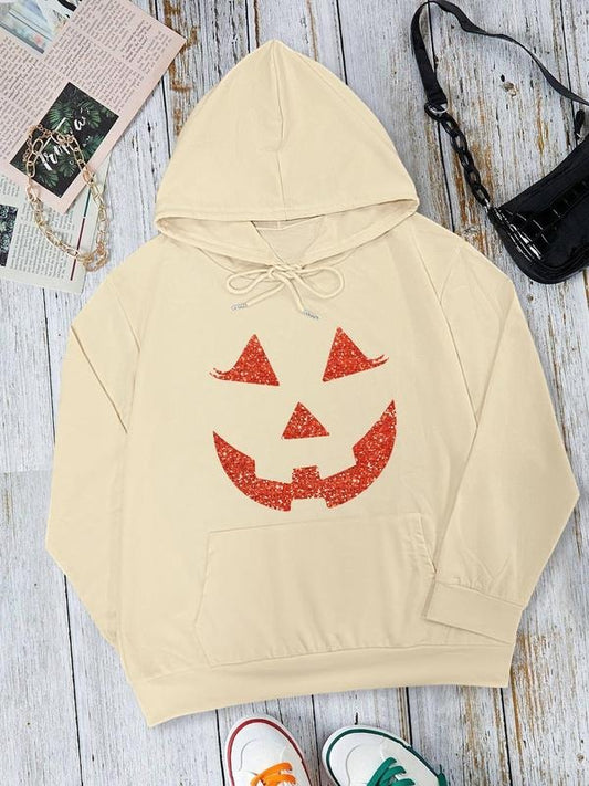Women's Cartoon  Print Drawstring Pocket Hoodie, Casual Drop Shoulder Long Sleeve Hooded Sweatshirt, Lady Fall & Winter...