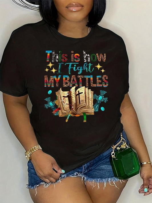 Women's Cartoon Graphic Print Round Neck Tee, Trendy Casual Short Sleeve T-shirt for Daily Wear, Ladies Summer Outfit...