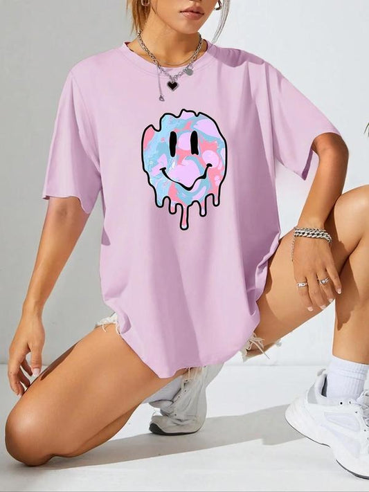 Women's Casual Graphic Round Neck Tee, Summer Clothes Women, Fashion Short Sleeve Crew Neck T-shirt for Summer, Ladies...