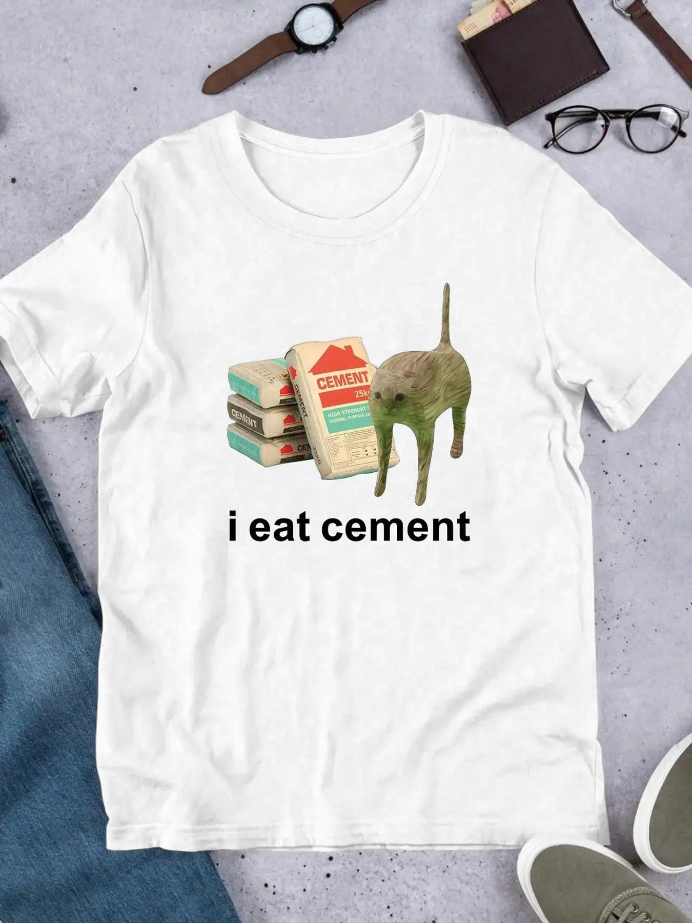 Women's Cat & Letter Print Round Neck Tee, Fashion Casual Crew Neck T-shirt for Daily Holiday Vacation Outdoor Wear,...