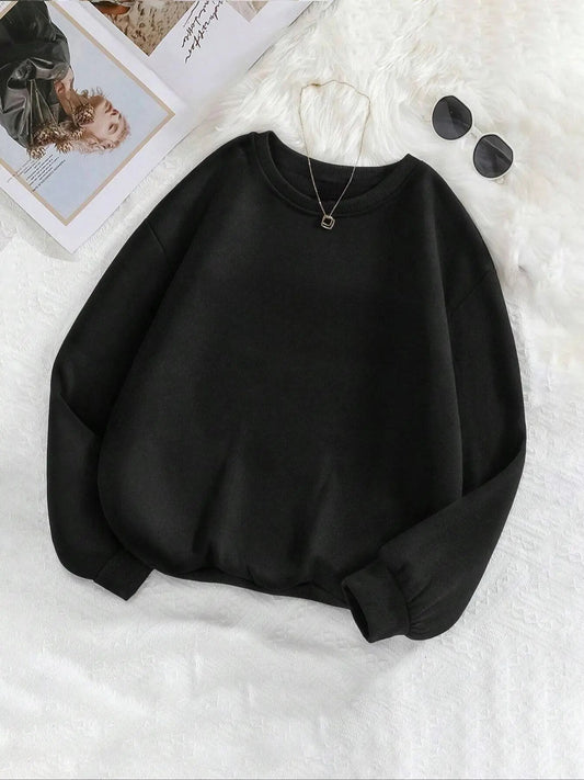 Women's Christmas Letter Print Drop Shoulder Sweatshirt, Casual Long Sleeve Round Neck Pullover for Daily Wear, Ladies...