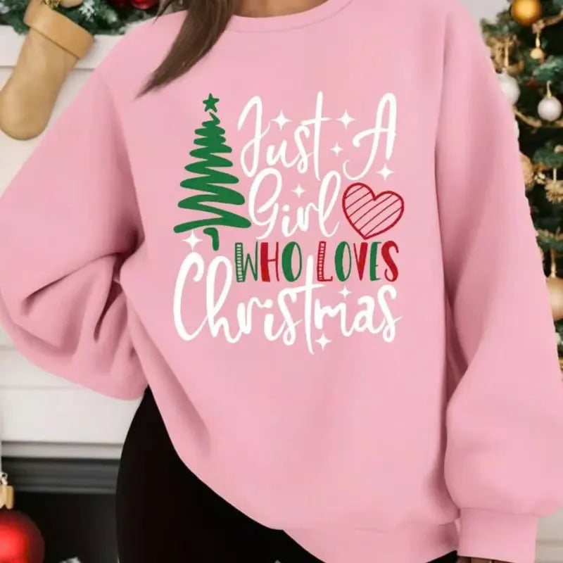 Women's Christmas Tree Sweatshirt, Casual Long Sleeve Round Neck Pullover for Daily Wear, Ladies Fall & Winter Clothes...
