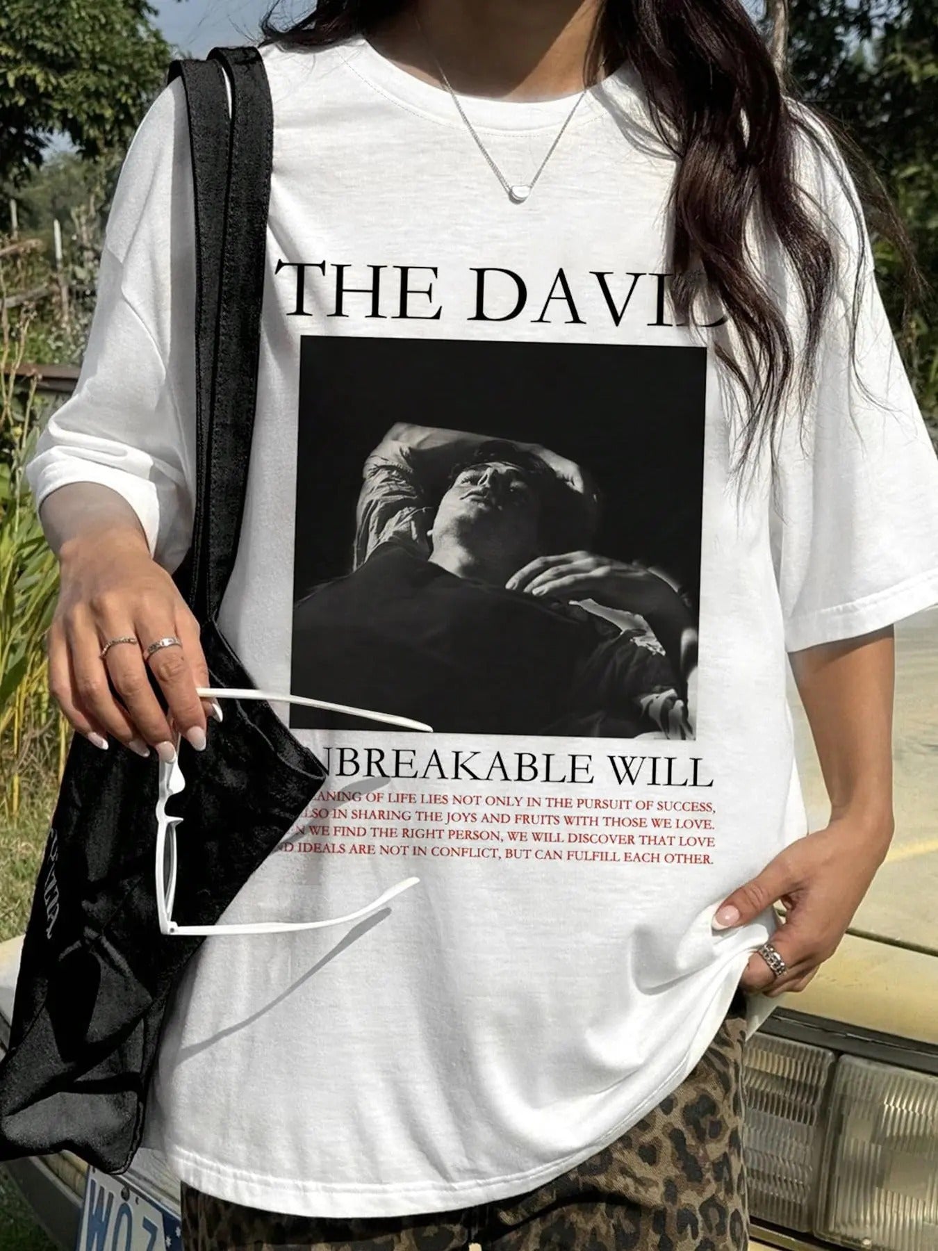 Women's David Letter Print Round Neck Tee, Vintage Trendy Casual Short Sleeve T-shirt for Daily Wear, Ladies All Seasons...