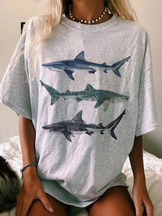 Women's Drop Shoulder Tee, Casual Cute Half Sleeve Round Neck T-Shirt for Summer, Ladies Top for Daily Wear, Graphic Tees...