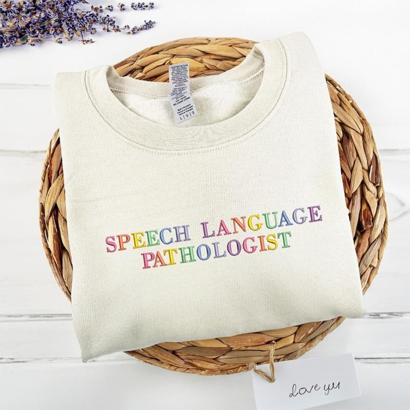 Women's Embroidered Speech Therapist Sweatshirt, Speech Language Crewneck, Speech Sweatshirt, NurseCrewneck, Gift For...