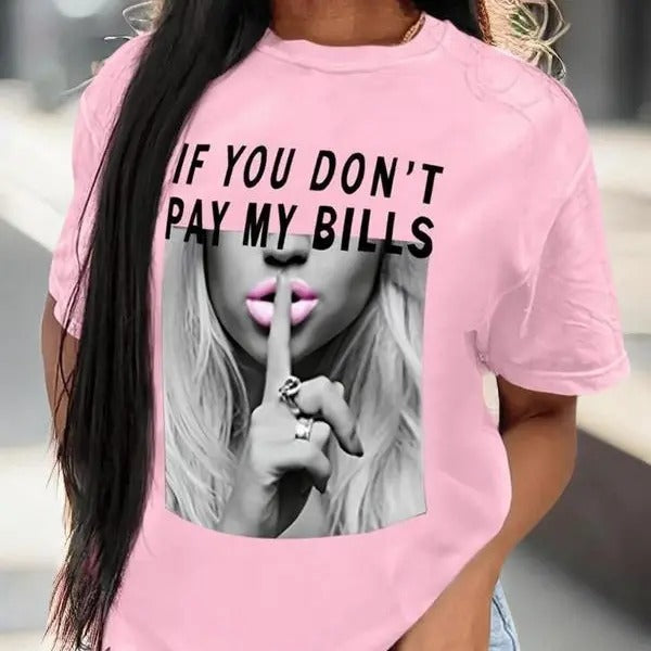 Women's Figure & Letter Print Short Sleeve Tee, Casual Round Neck Graphic T-Shirt, Graphic Tees T-Shirt Sweatshirt, Hoodie