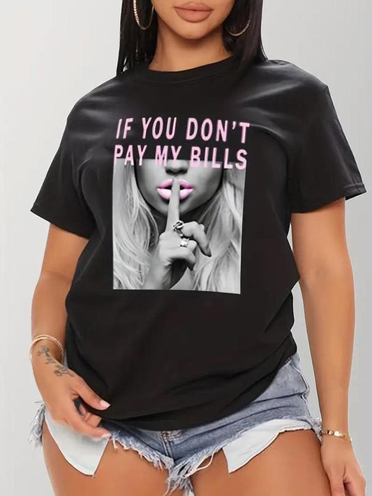 Women's Figure Print Round Neck Tee, Streetwear Short Sleeve Crew Neck T-Shirt, Casual Top for Women Hoodie, Sweatshirt