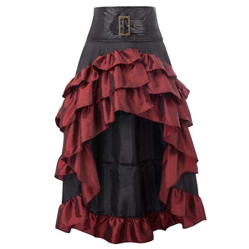 Women's Gothic Steampunk Skirt Renaissance Style High-Low Belted Skirt Victorian Skirt Cosplay Costume T-Shirts, Hoodie,...