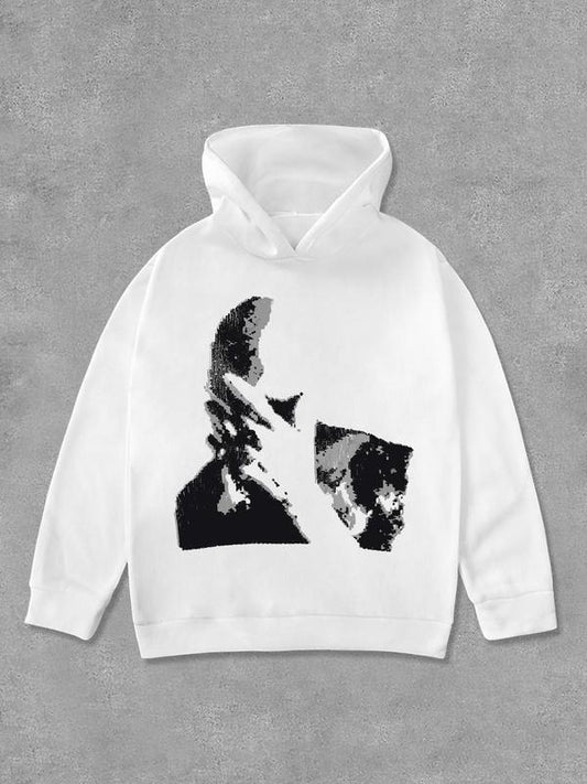 Women's Graphic Print Drop Shoulder Hoodie, Fashion Casual Long Sleeve Hooded Sweatshirt for Daily Holiday Outdoor Wear,...