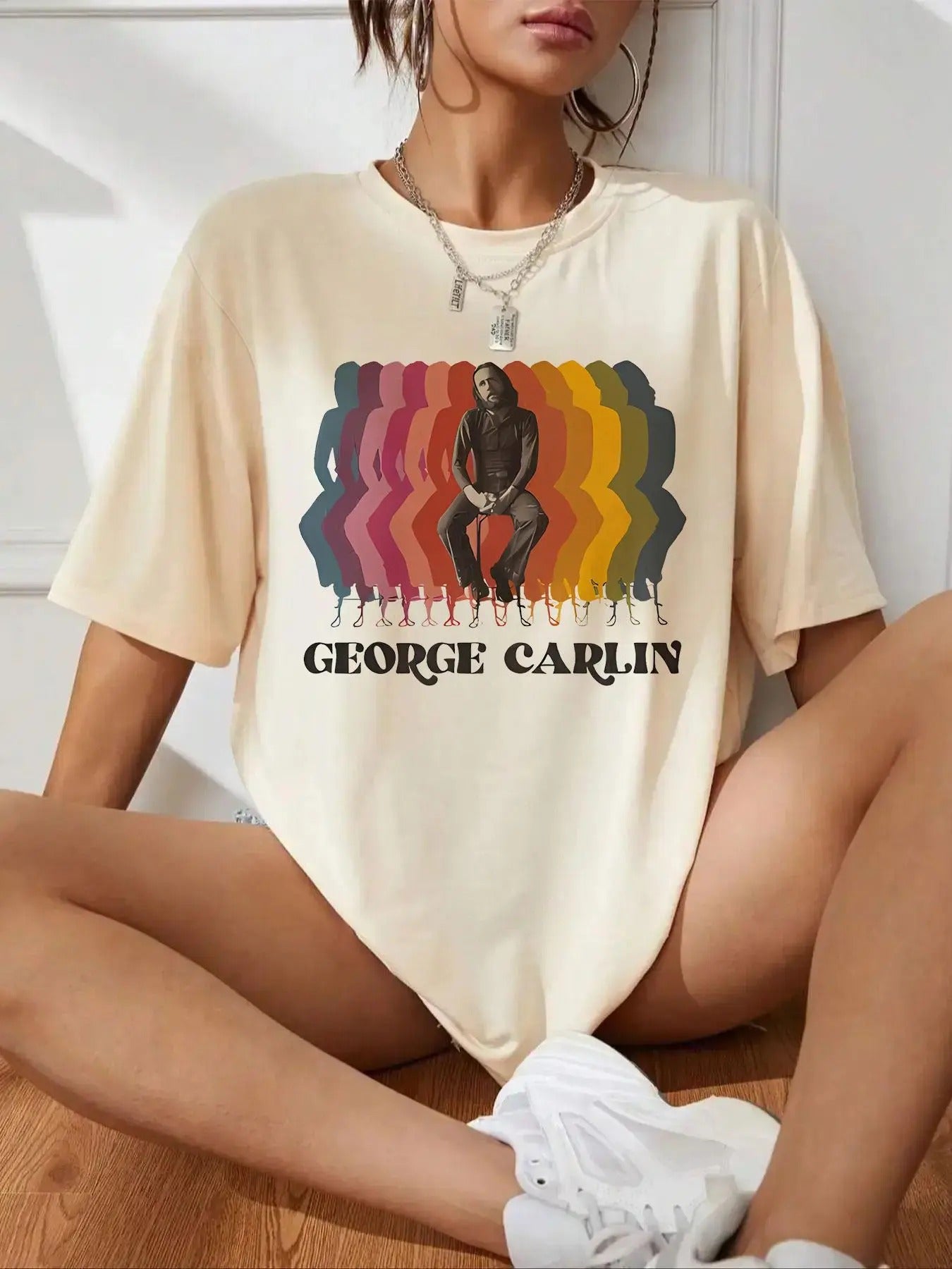 Women's Letter & Graphic Print Round Neck Tee, Vintage Trendy Casual Short Sleeve T-shirt for Daily Wear, Ladies Summer...