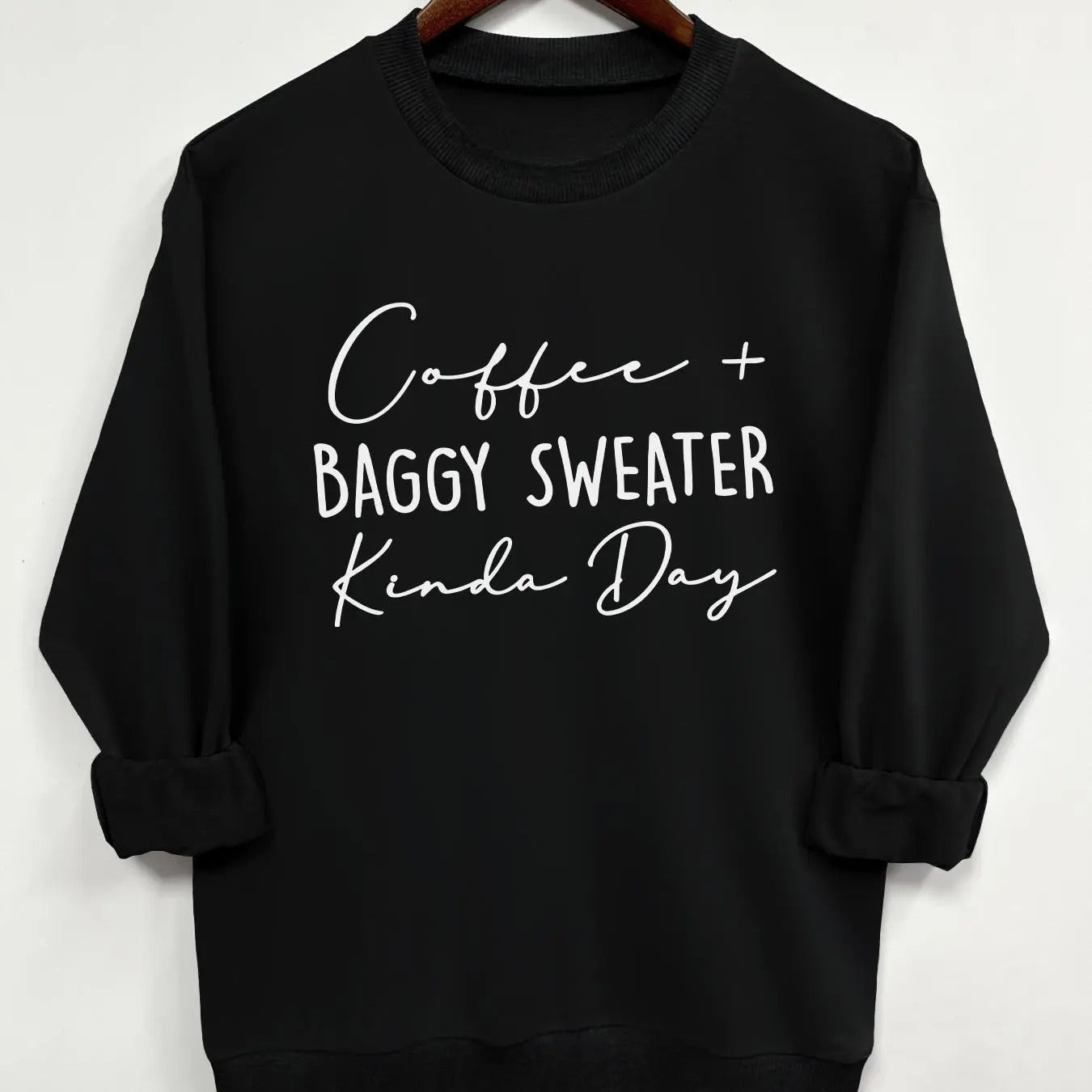 Women's Letter Print Crew Neck Sweatshirt, Casual Long Sleeve Pullover for Daily Wear, Women Clothing for All Seasons...