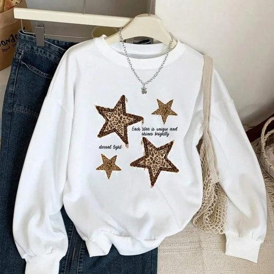 Women's Letter Print Crew Neck Sweatshirt, Casual Long Sleeve Pullover for Fall & Winter, Comfort Women's Clothes for...