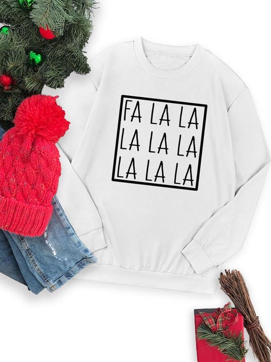 Women's Letter Print Drop Shoulder Sweatshirt, Casual Long Sleeve Round Neck Pullover for Fall & Winter, Ladies Clothes...