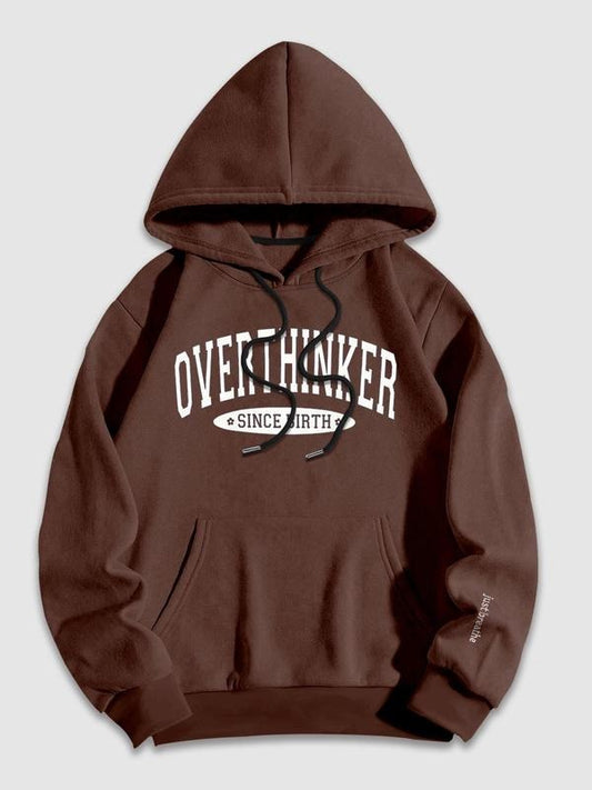 Women's Letter Print Hoodie, Casual Long Sleeve Hooded Sweatshirt for Fall & Winter, Women's Clothes for Daily Wear T-Shirts