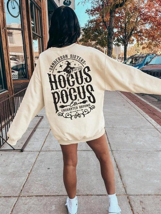 Women's Letter Print Pullover Sweatshirt, Casual Long Sleeve Crew Neck Sweatshirt for Fall & Winter, Women's Clothes for...