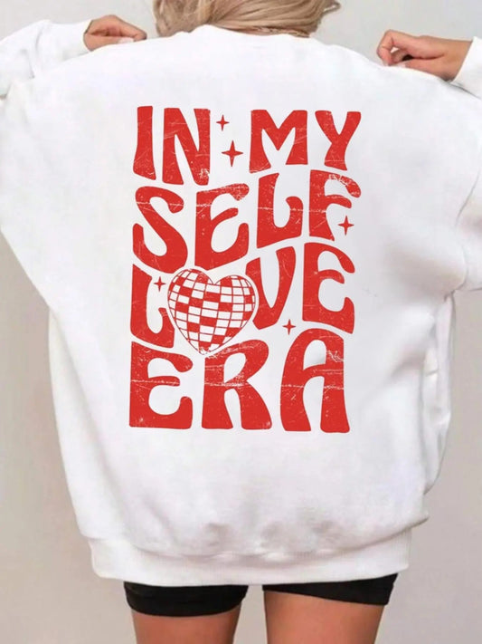 Women's Letter Print Round Neck Sweatshirt Pullover, Fashion Casual Crew Neck Long Sleeve Sweatshirt for Daily Holiday...