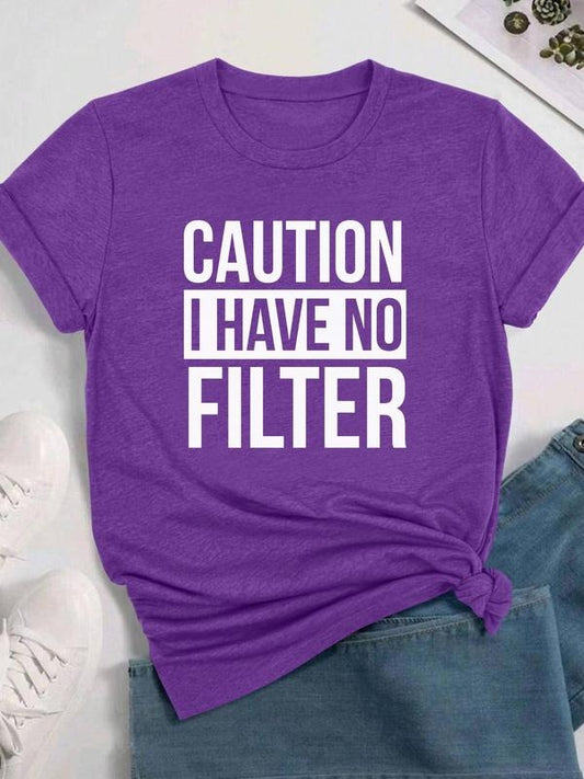 Women's Letter Print Round Neck Tee, Fashion Casual Crew Neck T-Shirt for Daily Holiday Vacation Outdoor Wear, Ladies...