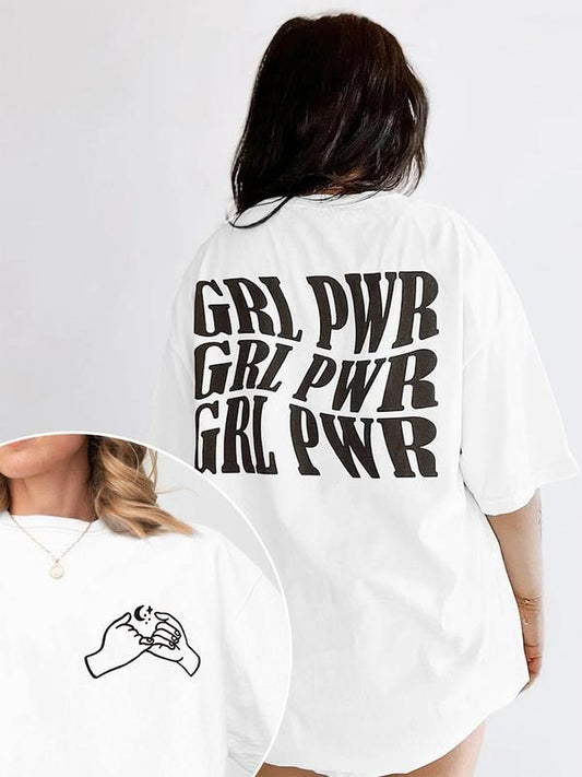 Women's Letter Print Round Neck Tee, Fashion Casual Crew Neck T-Shirt for Daily Holiday Vacation Outdoor Wear, Ladies...
