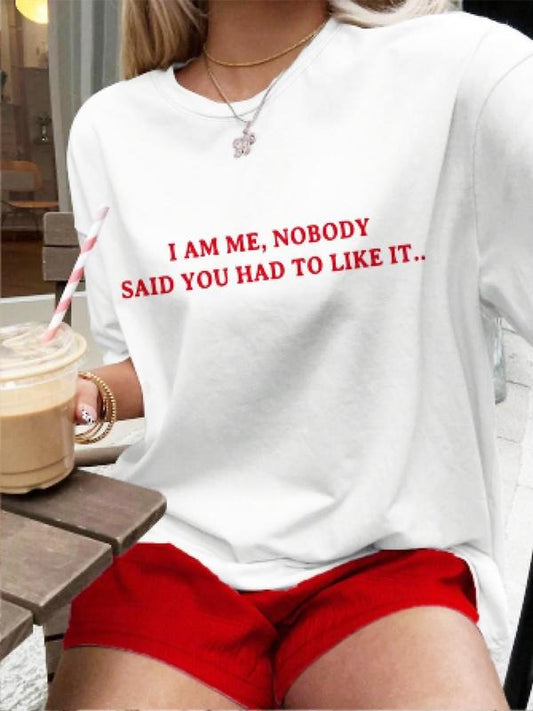 Women's Letter Print Round Neck Tee, Fashion Casual Crew Neck T-Shirt for Daily Holiday Vacation Outdoor Wear, Ladies...