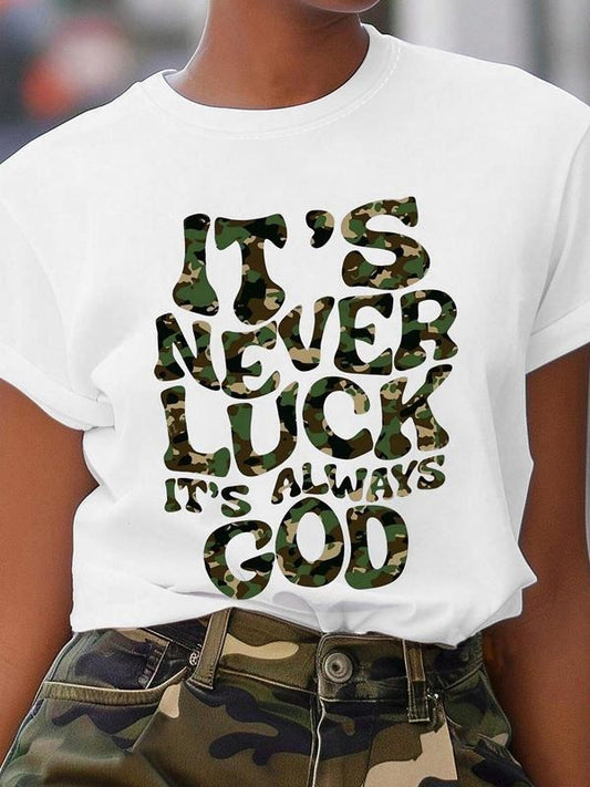 Women's Letter Print Round Neck Tee, Fashion Casual Crew Neck T-Shirt for Daily Holiday Vacation Outdoor Wear, Ladies...