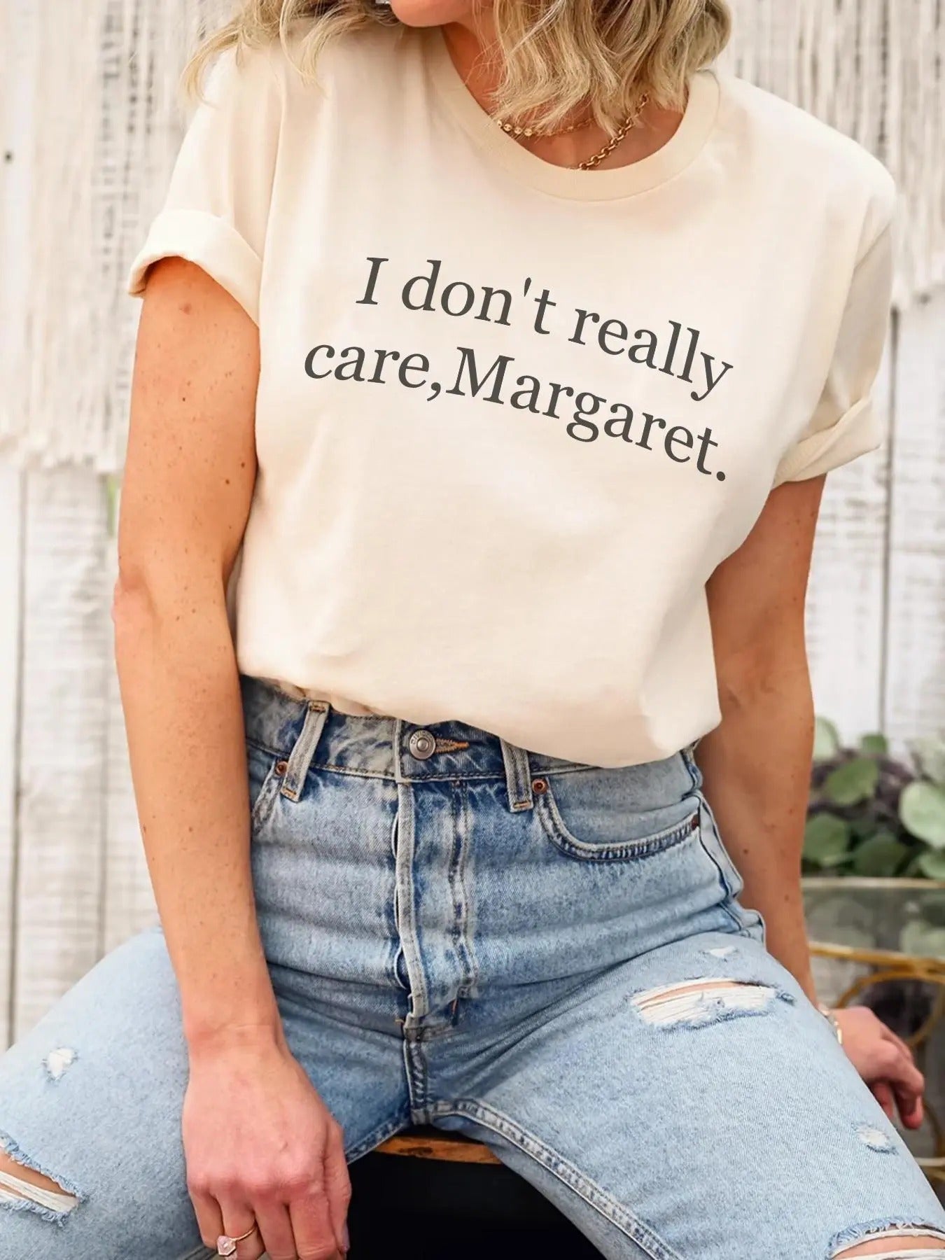 Women's Letter Print Round Neck Tee, Fashion Casual Crew Neck T-Shirt for Daily Holiday Vacation Outdoor Wear, Ladies...