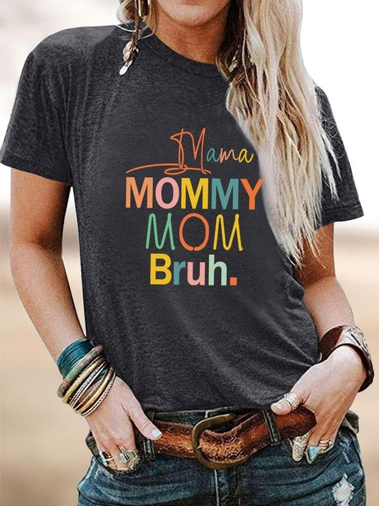 Women's Letter Print Short Sleeve T-shirt, Casual Round Neck Tee for Summer, Women's Top for Daily Wear, Womenswear...